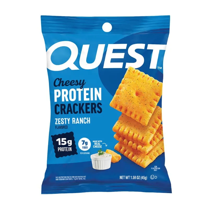 Quest Cheesy 10g Protein Zesty Ranch Crackers 30g