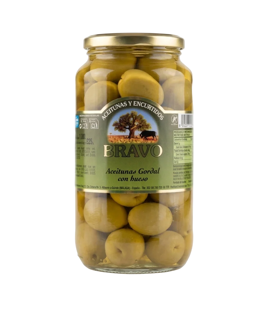 Bravo Gordal Green Olives with Pits 525 g
