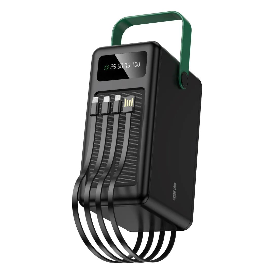 Green Lion Solar Max Power Bank 120000mAh - Black