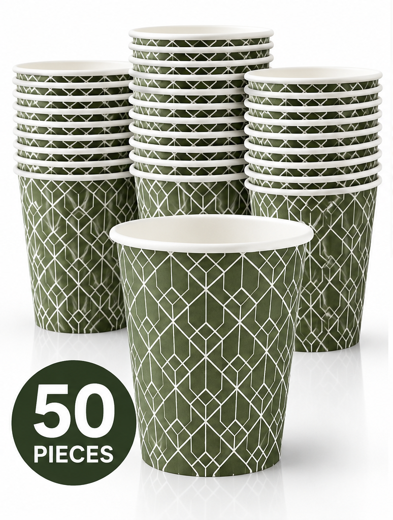 Generic 6 oz Paper Cups, Pack of 50 Pieces