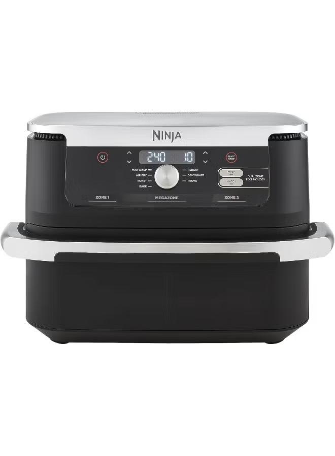 Ninja Foodi FlexDrawer MegaZone 7-in-1 Dual Air Fryer 10.4L with Removable Divider & DualZone Cooking, 2470W, Black - AF500ME