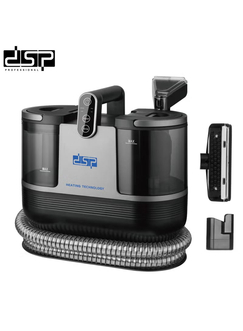 DSP 3-in-1 Steam Spot Cleaner 1700W Deep Cleaning Machine for Carpet, Sofa, Car & Glass with 15s Fast Heating & Dual Tanks, Black - KD2047U