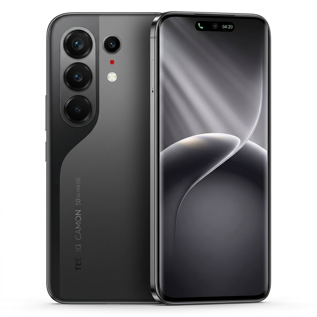 TECNO CAMON 50 Ultra 5G 256GB 8GB RAM Black – 50MP Sony LYTIA Camera, 144Hz Curved AMOLED, 6500mAh