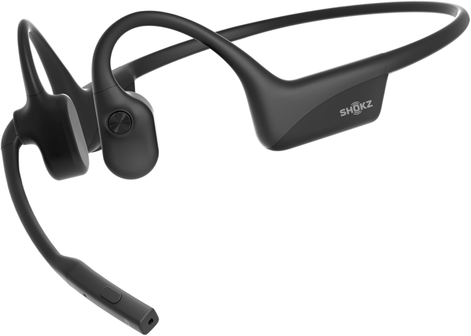 Shokz OpenComm2 Bone Conduction Office Headset with Noise-Cancelling Boom Mic, USB Adapter, 16H Talk Time