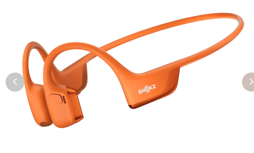 Shokz OpenRun Pro 2 Bone Conduction Sports Headphones, Bluetooth 5.3, 12H Playtime, USB-C Fast Charging, IP55 - Orange