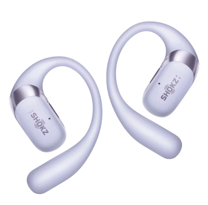 Shokz OpenFit 2+ (T921) Open-Ear Earbuds with Wireless Charging Case, Dolby Audio, 48H Playtime, IP55 - Purple
