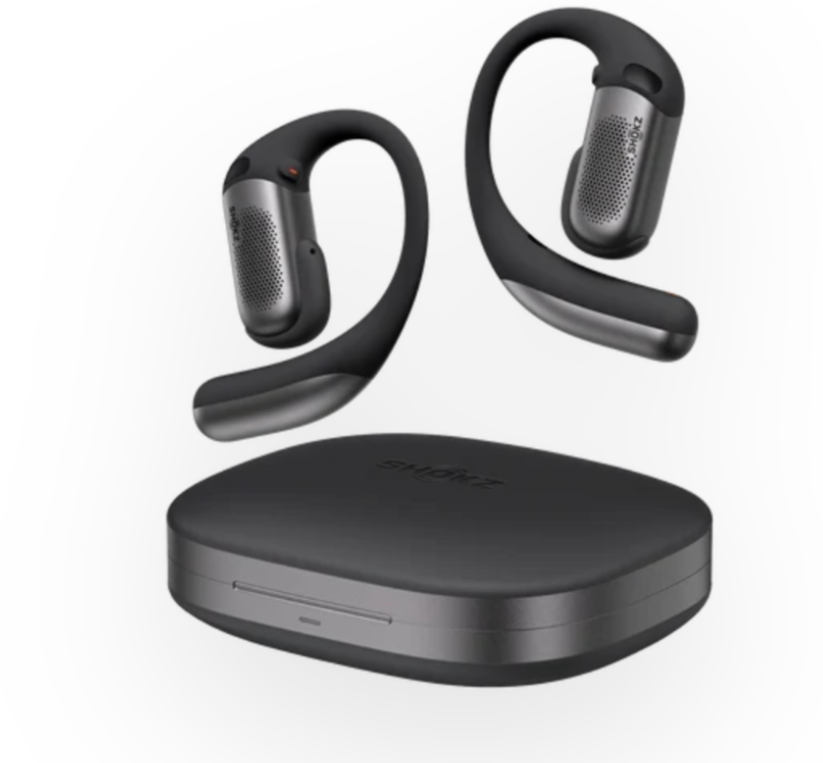 Shokz OpenFit Pro (T010) Open-Ear Earbuds with Noise Reduction, Dolby Atmos, Head Tracking, 50H Playtime, IP55 - Black