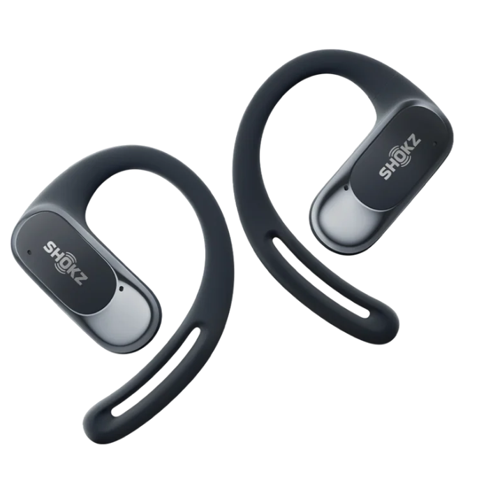 Shokz OpenFit Air Open-Ear Earbuds with 4 Mics, Bluetooth 5.2, Multipoint, 28H Playtime, IP54 - Black