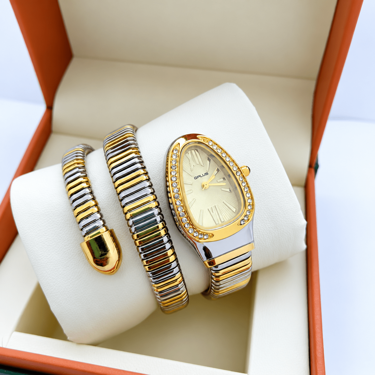 Fine Elegant Women’s Snake Wrap Bracelet Watch