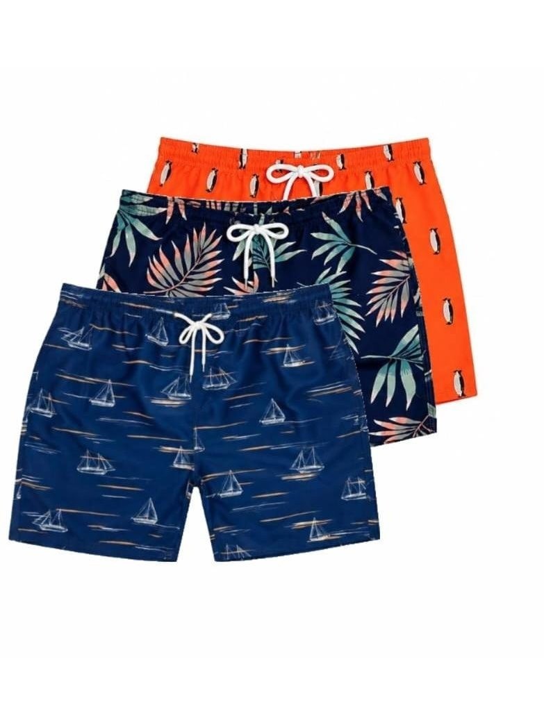 Fine Colorful men Summer Swim Shorts – 3 Stylish Designs