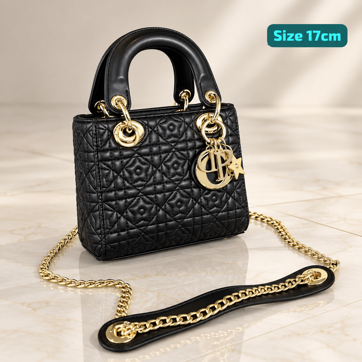 Fine Luxury Quilted Mini Top Handle Handbag — Classy, Bold, And Perfect for Every Stylish Outing. Description: