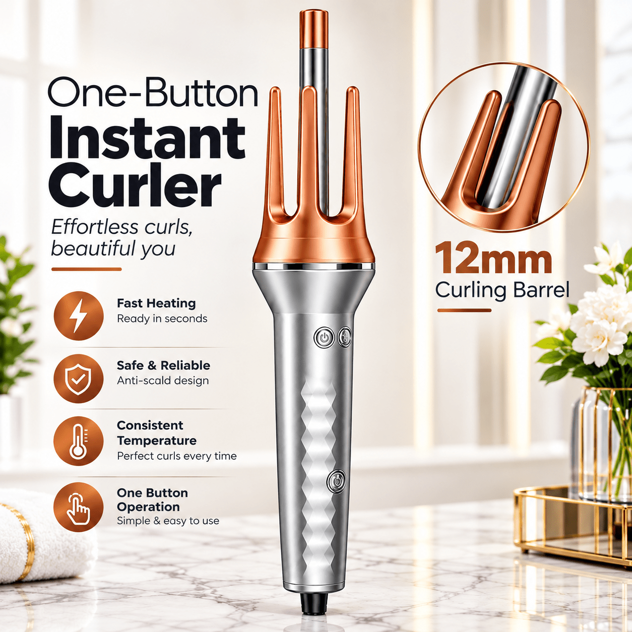 Fine Enjoy smooth, defined curls with the Automatic Hair Curler—easy to use and perfect for effortless everyday styling.