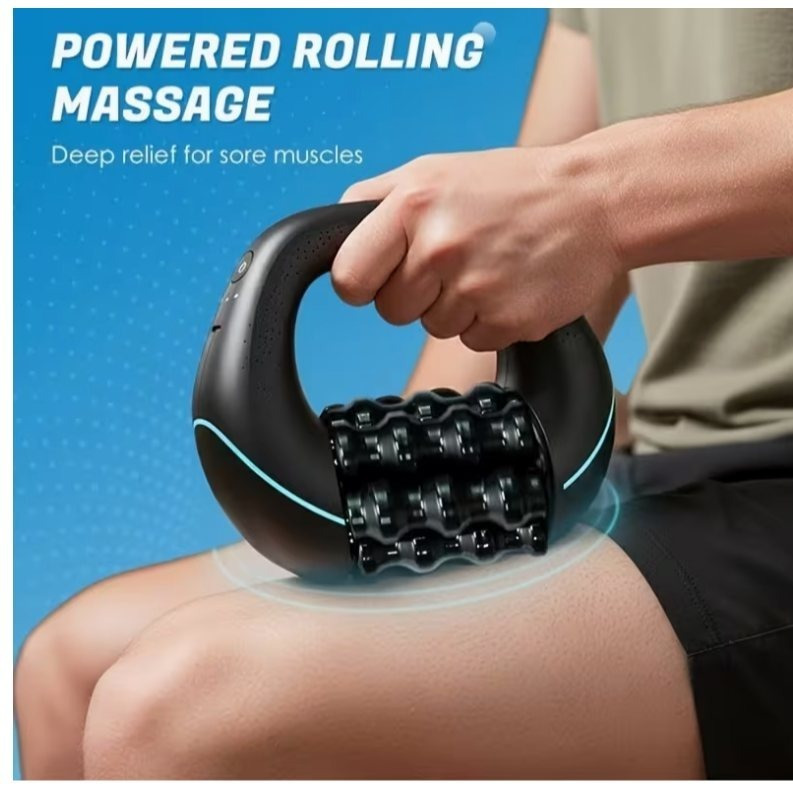 Fine Mini Rolling Percussive Massager, Percussive Whole Body, Percussion Massage, Rechargeable, 3-Speed Spin, Neck Massager, Portable Electric Massage, Portable Mini Handheld Electric Massager, Mini Rolling Percussive Massager, Percussion Massage