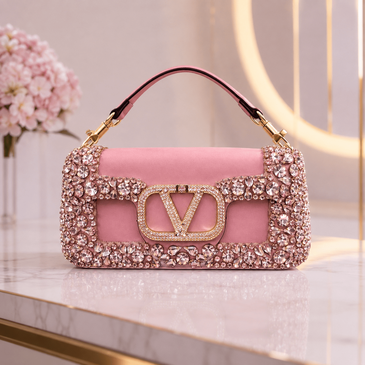 Fine Elegant Patent Leather Crystal Stone Luxury Bag – Diamond Edition