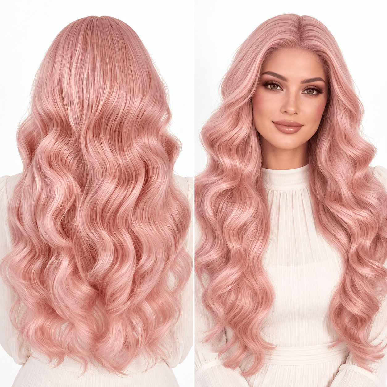 Fine Ready to wear L-part HD lace fiber heat resistant women wig