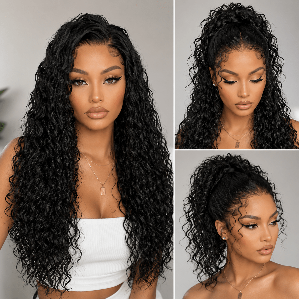 Fine 13 by 4 Lace Frontal Ready to Wear Fiber Wig for Women