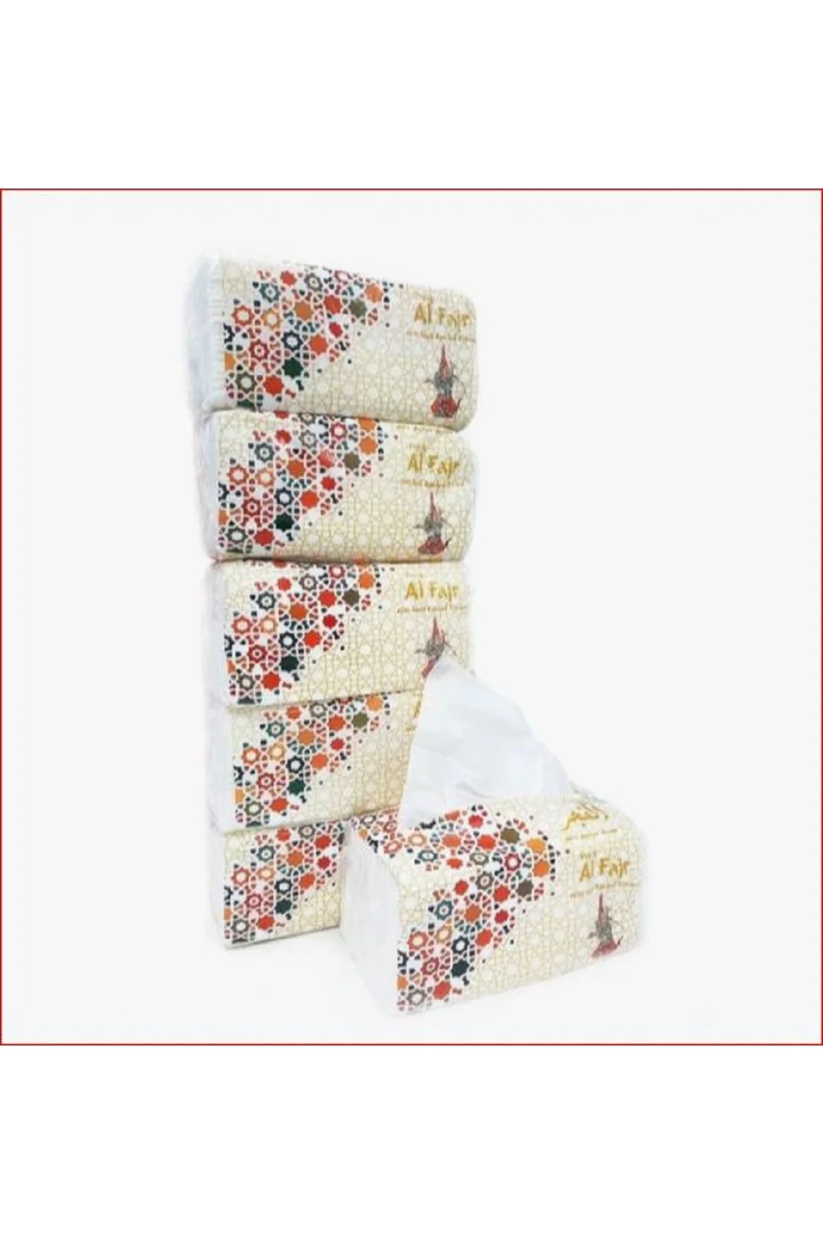 Al Fajr Soft Facial Tissue 600 Sheets, 2-Ply, 5pack