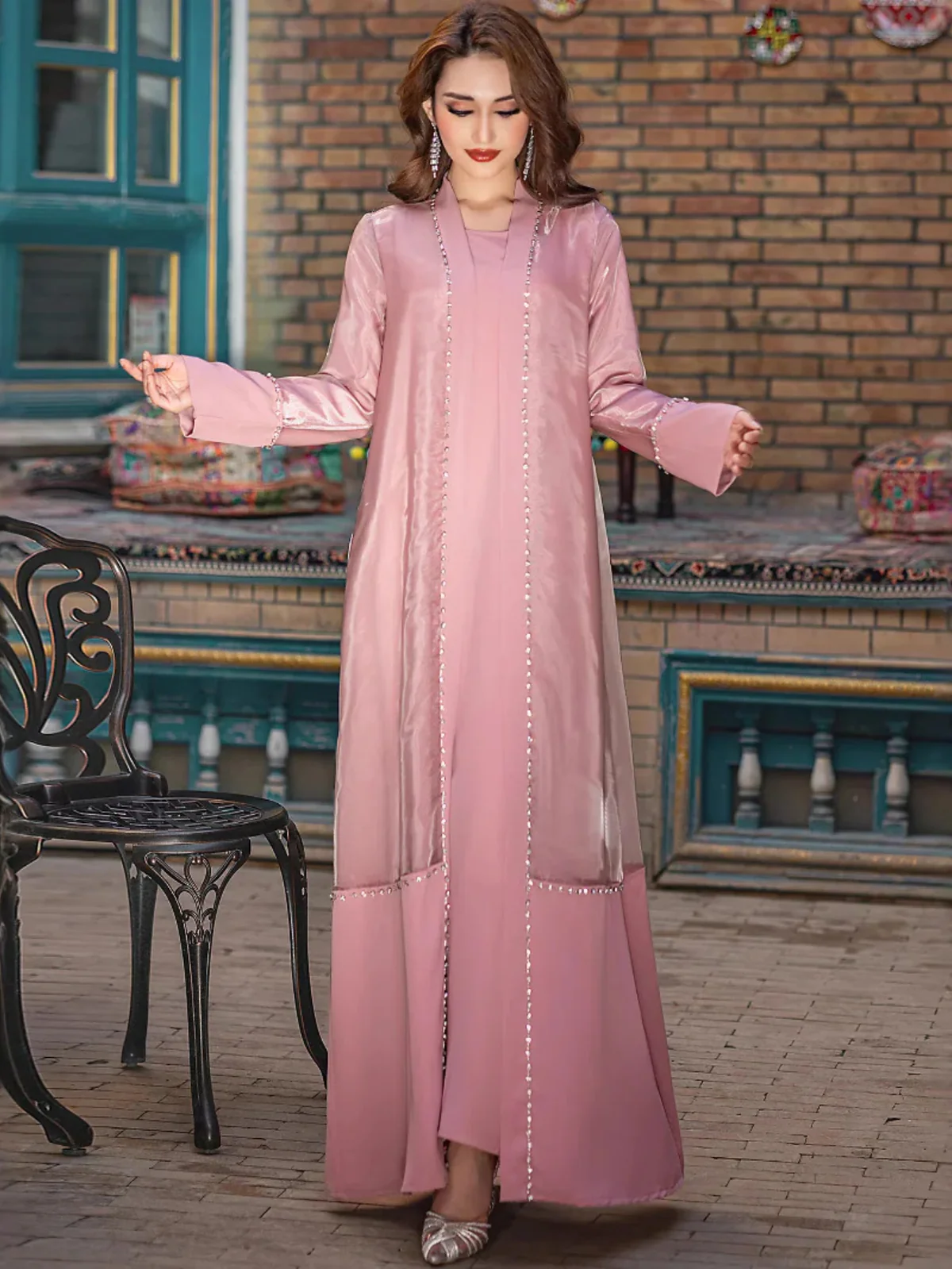 Two-Piece Cardigan Dress Set