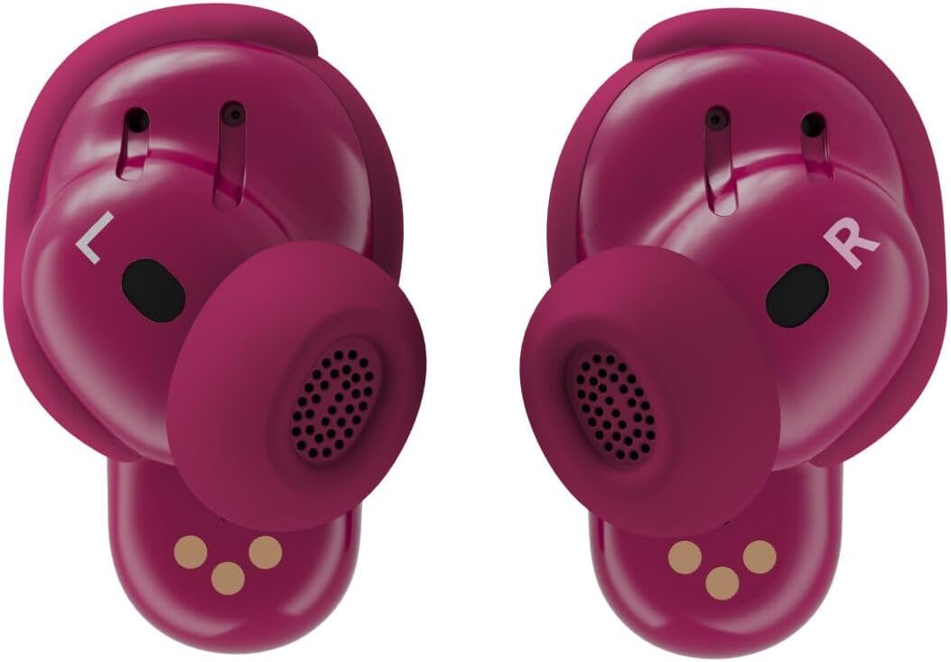 Bose New QuietComfort Ultra Bluetooth Earbuds (2nd Gen), Wireless Noise Cancelling earbuds, Up to 6 hours battery, IPX4 Rating, Immersive Audio, Deep Bass, Deep Plum - Limited Edition
