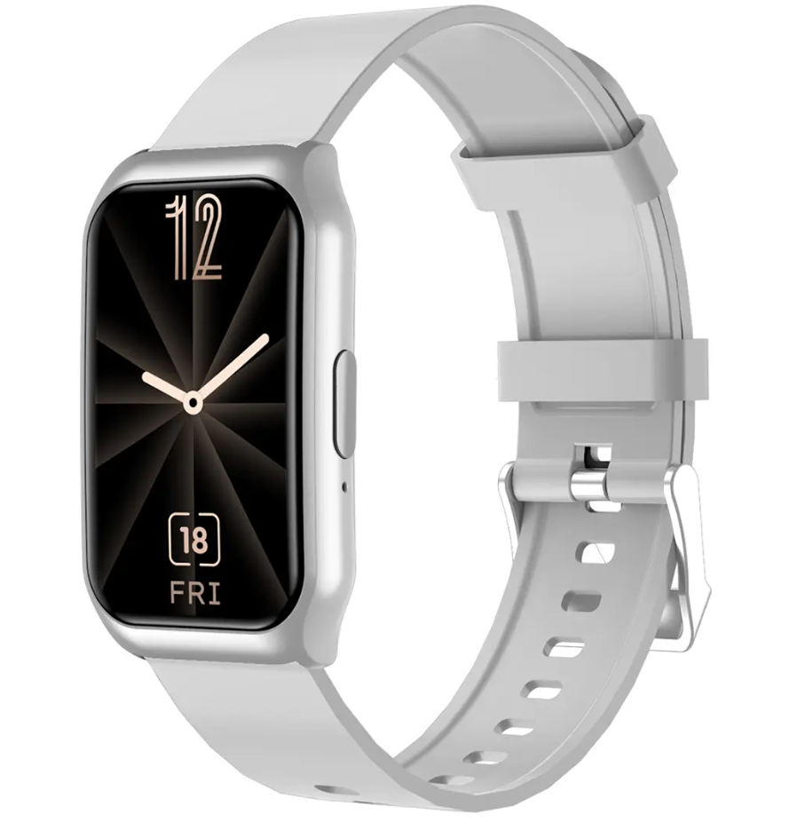 Green Lion Track Fit Smart Watch with Bluetooth Calling, 1.45" TFT IPS Display, Health Monitoring, IP65 Waterproof - Silver