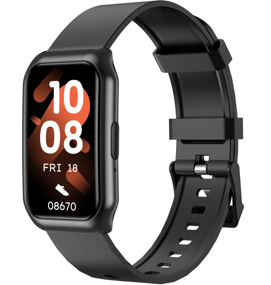 Green Lion Track Fit Smart Watch with Bluetooth Calling, 1.45-Inch Display, Health Monitoring & IP65 Water Resistance - Black