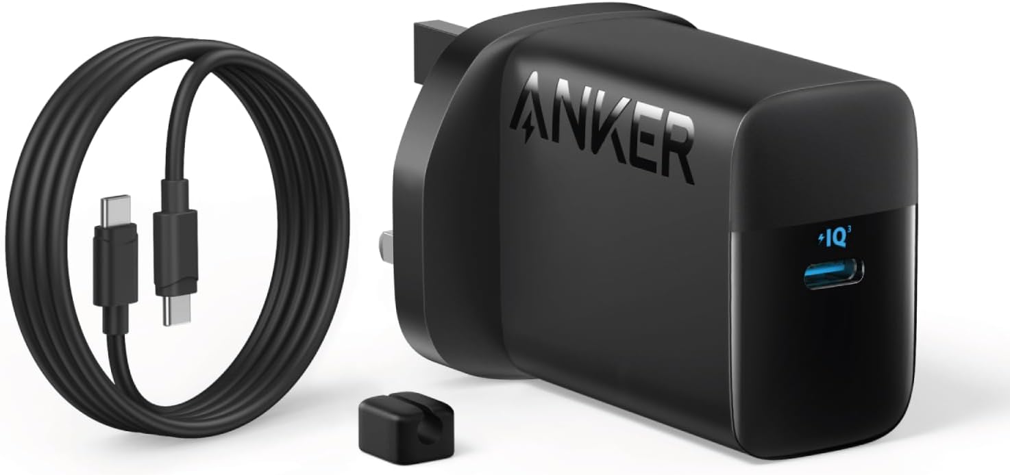 Anker 45W USB C Charger, PPS Fast Charger with Cable, Laptop Compatible, Super Fast Charging 2.0 for iPhone17/16/15, Samsung Galaxy S26/ S25/S24 Ultra, Note20, Pixel(5 ft USB C Cable Included)