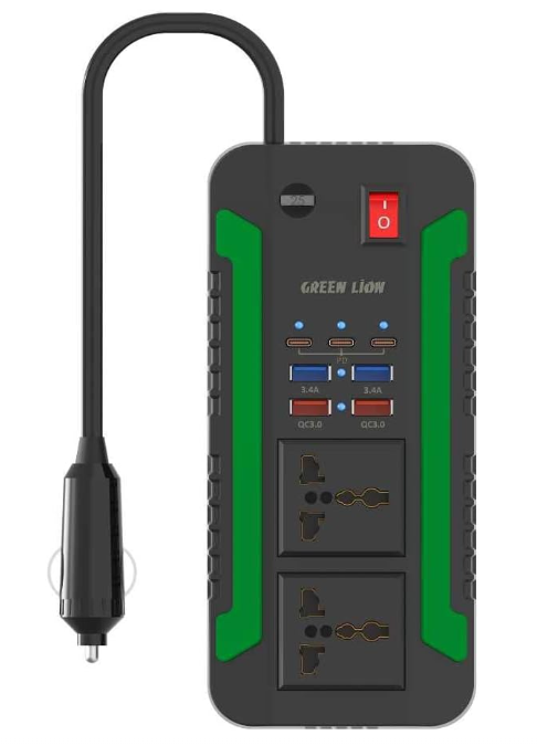 The Green Lion Spark300 Power Inverter is a powerful and versatile 12V to 220V car inverter designed to turn your vehicle into a mobile charging station. With a maximum output of 300W, it allows you t