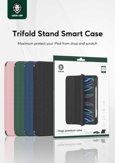Green Lion Hogo Premium Case with Pencil Holder for iPad 10 10.9" -Blue   Green Lion Hogo Premium Case with Pencil Holder for iPad 10 10.9" -Blue  Green Lion Hogo Premium Case with Pencil Holder for i