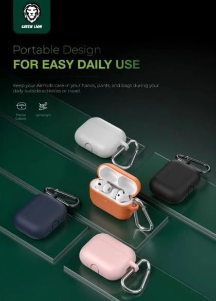 Green Lion Berlin Silicone Case for AirPods Pro 3 - Orange