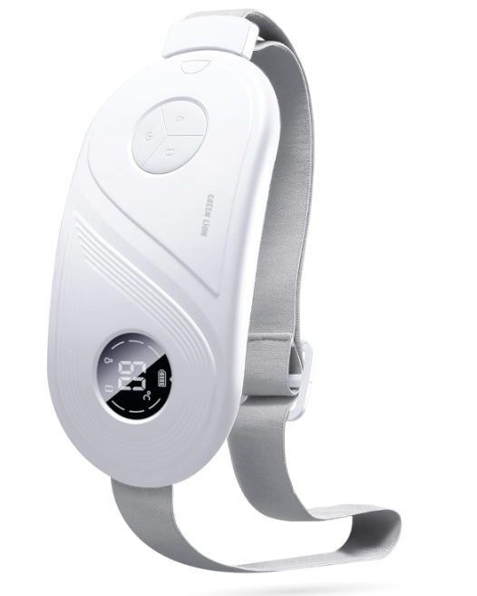 Green Lion Menstrual Heating Massager, Period Cramps Relief, Fast Pain Relief, Close-fitting & Comfortable, Fast Heating, Low Noise, Digital Display, 2 hours Working time - White