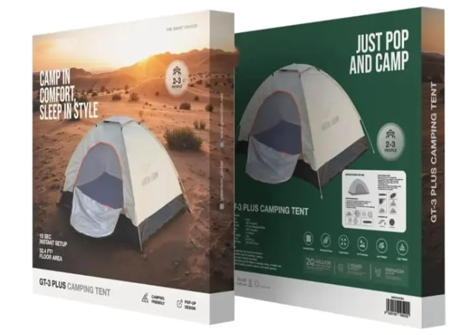 Next Store GT3-PLUS Camping Tent – Lightweight 2-3 Person Portable Shelter, UV Protection, Ventilated Mesh, Windproof Design with Carry Bag