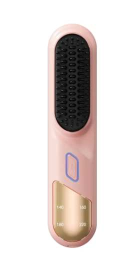Porodo Borrodo Cordless Hair Straightener Comb - Pink