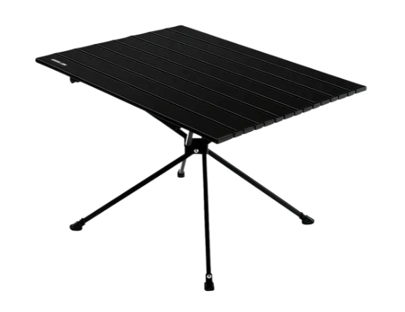 Green Lion CAMP T2"" folding camping table is made of carbon steel, has a load capacity of up to 30 kg, a lightweight design, is scratch-resistant, easy to clean, comes with a carrying bag, and featur