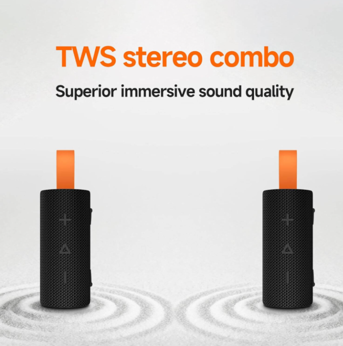 Xiaomi Sound Pocket Portable Bluetooth Speakers, 5W Output Power, Bluetooth 5.4, IP67 Waterproof Rating, 1000mAh Battery Life, Stereo Pairing, Black | MDZ-37-DB