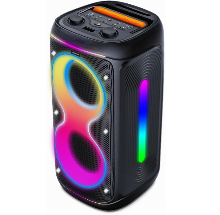 Green Lion Party Life 800 Portable Bluetooth Speaker, 120W Loud Stereo Sound, Dual 6.5" Drivers, TWS Pairing, Dynamic RGB LED Light Show, Bluetooth 5.3, Type-C, for Home, Outdoor, Party & Camping