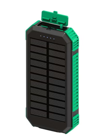 Green Lion Solar Flex 20000mAh Power Bank - Green & Black