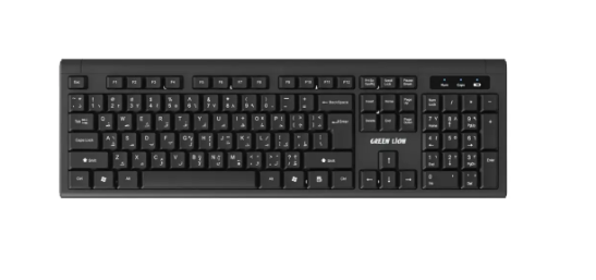 Green Lion GKM-200 Wireless Combo Keyboard and Mouse - Black