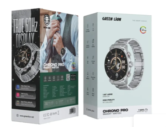 Green Lion Chrono Pro Smart Watch - Silver