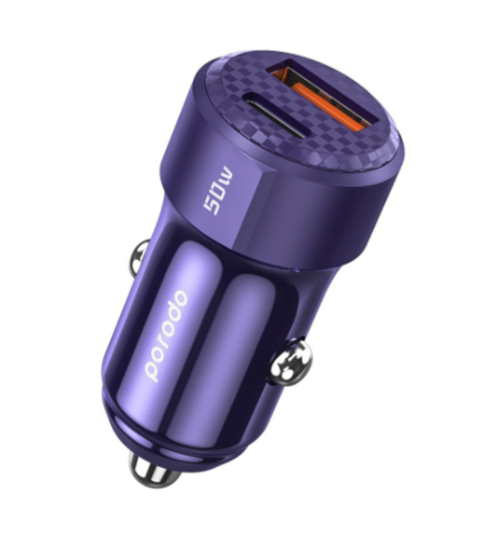 Porodo 50W Dual Port Car Charger PD 20W QC 30W