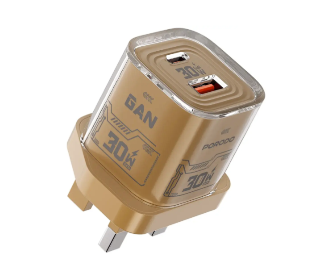 Porodo Tezclarte Quick Wall Charger Dual-Port Fast Charging Khaki
