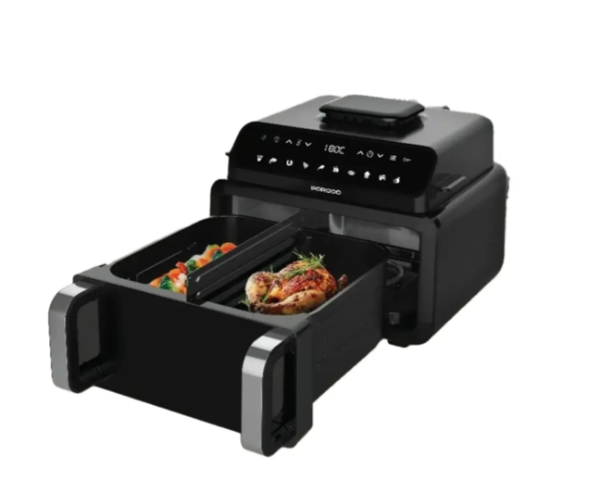Porodo Lifestyle Flexi Cook Pro شواية داخلية، فرن بيتزا، مقلاة هوائية - أسود