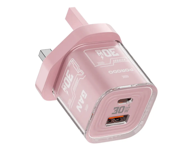 Porodo Tezclarte Quick Wall Charger Dual-Port Fast Charging Pink