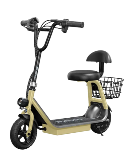 Porodo Snapp Electric Kids Mini Bike with 8" Wheel Size - Beige