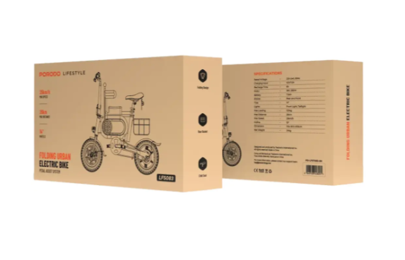 Porodo Lifestyle Folding Urban Electric Bike - Black