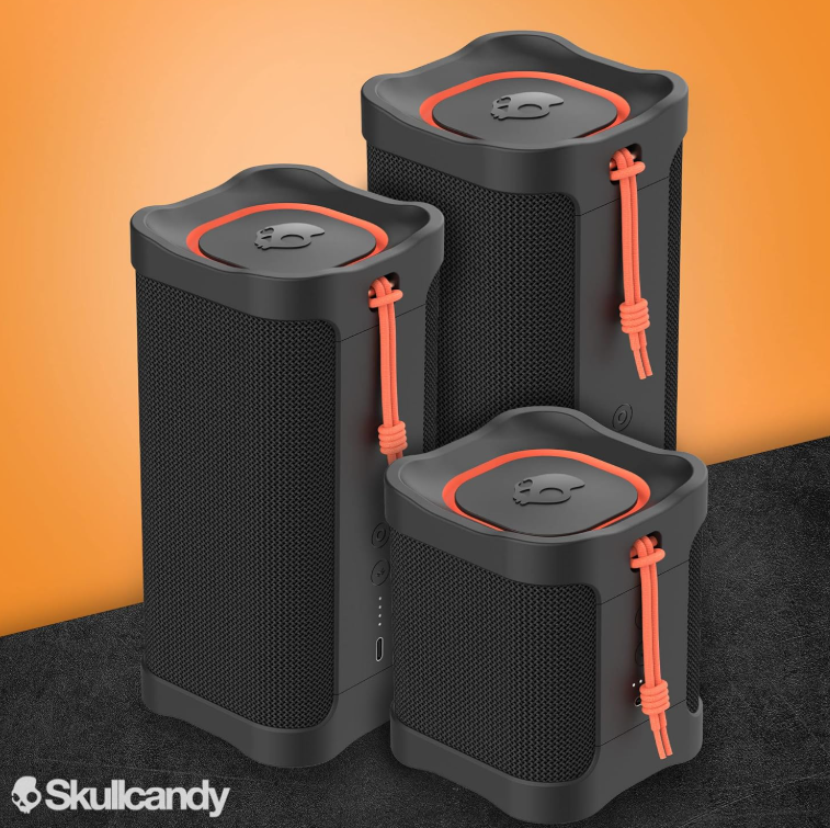 Skullcandy Terrain XL Wireless Bluetooth Speaker - IPX7 Waterproof Portable Speaker, 18 Hour Battery, Nylon Wrist Wrap, True Wireless Stereo