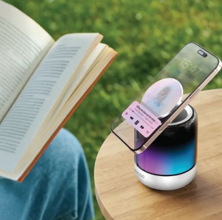 Porodo SyncGlow Speaker & Phone Holder with Rhythmic Lights