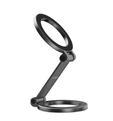 Dual Maglock MagSafe Phone Mount with Folding Design HS30 / Multi-Angle Adjustment / Strong Magnetic Hold / N52 Magnet Type - Black