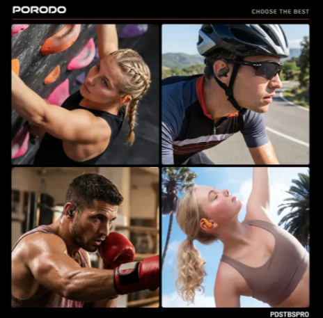 Porodo Soundtec Canary In-Ear Earbuds with TWS Pairing- BLACK