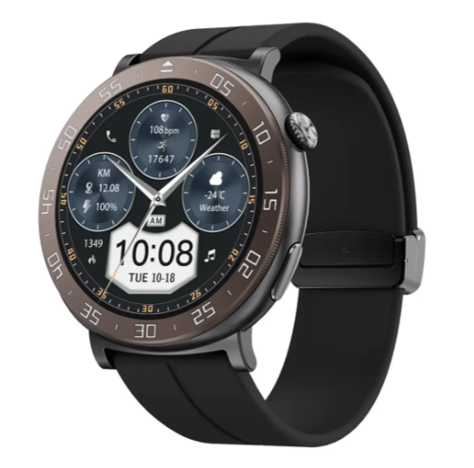 Porodo Salud Smart Watch 1.43" Screen Display- BLACK