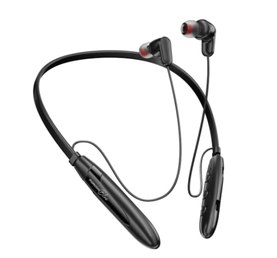 Porodo Blue Wireless Magnetic Neckband Dual Bluetooth Pairing - Black